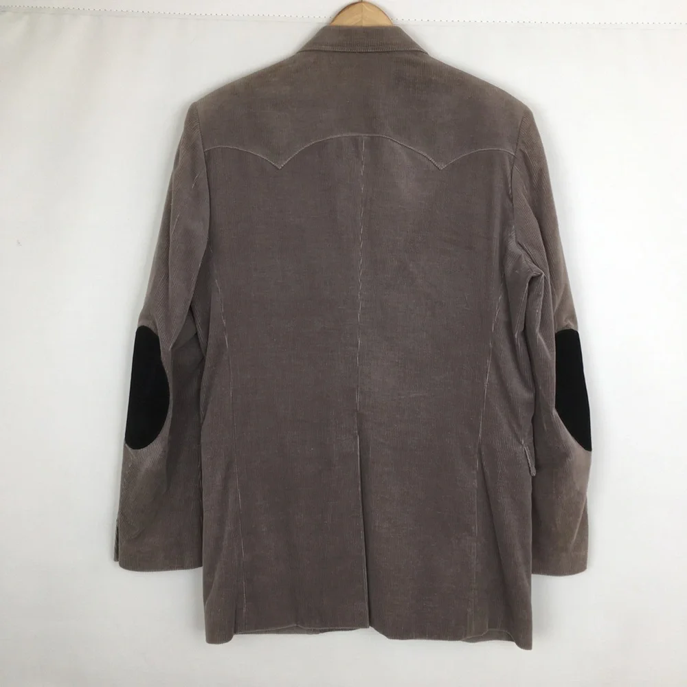 Circle S Dallas Texas Western Blazer Jacket Sport Coat Corduroy Elbow Patch 42L